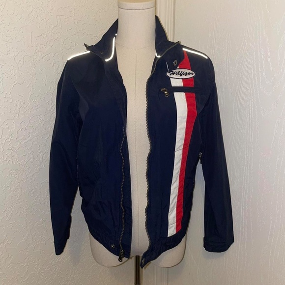 Vintage 90s Tommy Hilfiger Bomber Racing Jacket - Picture 4 of 10